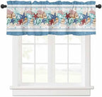 Vandarllin Coastal Beach Kitchen Curtains Valances by VandarllinHomeKitchenDecor