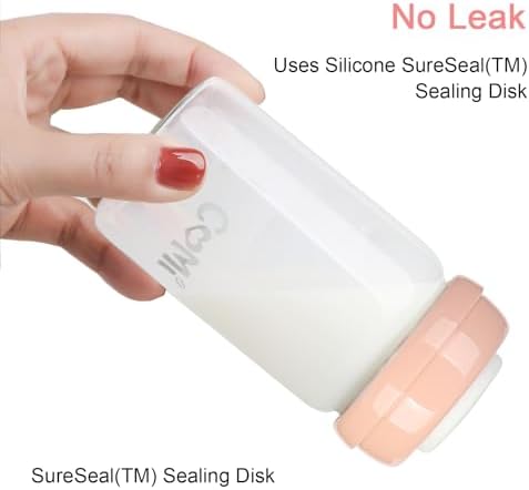 COMI Wide Neck Glass Breastmilk Collection n Storage Bottle, 8oz - Image 3