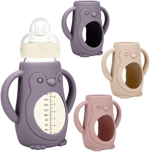 BUSOHA 3 Pack Silicone Sleeves for MAM 9oz Baby Bottles by BUSOHA