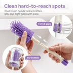 lalalark 7-in-1 Portable Baby Bottle Brush Kit, Silicone Cleaner - Image 4