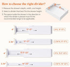 Lifewit 4" High Upgrade Drawer Divider, Adjustable Drawer Organizer Clothes - Image 3