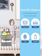 Hanging Diaper Organizer for Crib/Playpen/Bassinet/Playard – Hold 80+ Diapers - Image 2