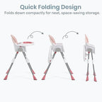 Dream On Me TableTalk 2-in-1 Convertible High Chair, 5-Point Harness - Image 6