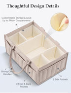 Quilted Diaper Caddy Organizer - Image 3