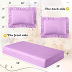 KKJIAF 3 Piece Light Purple Toddler Sheet Set - Image 5