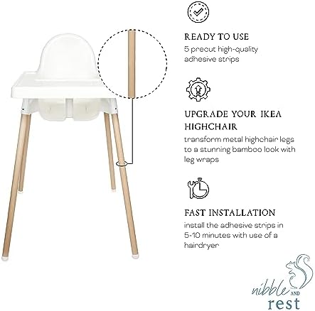Nibble and Rest Highchair Decorative Leg Wraps, Bamboo Style, Highchair - Image 5