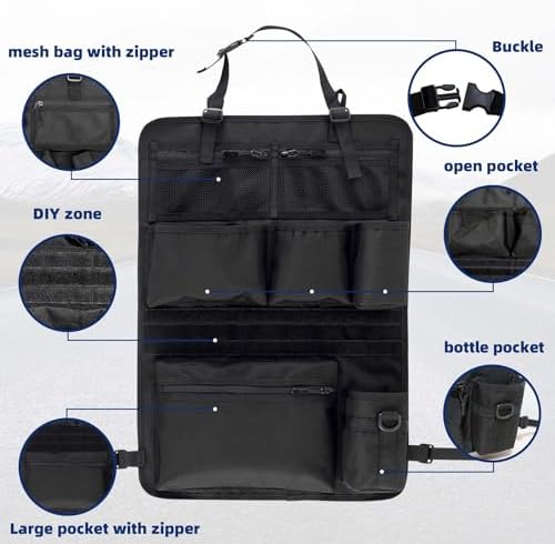 Backseat Car Organizer, Tactical Car Seat Back Organizer, Kick Mats Back Seat - Image 3