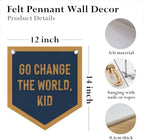 Nursery Playroom Decor Go Change The World Kid Pennant Banner Flags - Image 6