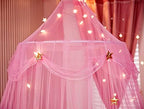 Bed Canopy for Girls with Star Lights, Princess Canopy Bed Curtains Mosquito - Image 4