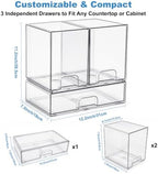 Clear Baby Bottle Organizer, 3-Piece Modular Stackable Acrylic Bins Set - Image 2