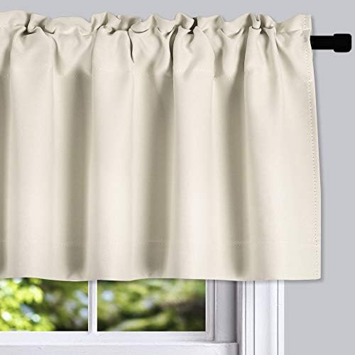 DONREN 2 Pcs Cream Beige Curtain Valances - Image 2