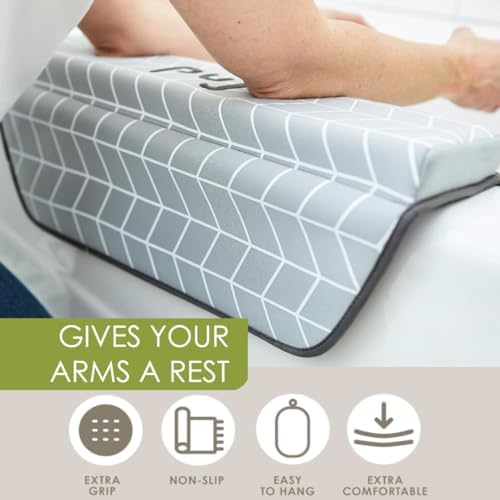 Puj – Pad Bathtub Arm Rest, Extra Comfortable Elbow Rest, Firm-Grip Baby Bath - Image 3