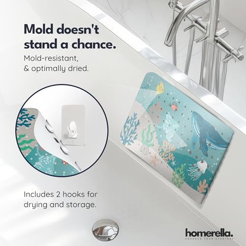 homerella Bathtub Mat Non-Slip Kids 39.3 x 15.7 Baby Bath Mat Anti-Mold - Image 3