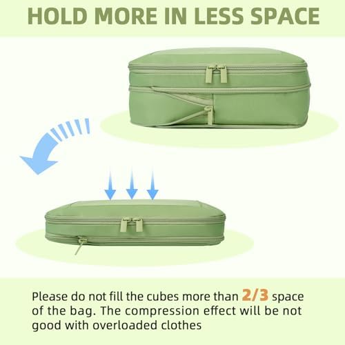 BAGAIL 4 Set/6 Set/8 Set Compression Packing Cubes Travel Accessories - Image 5