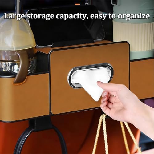 Car Headrest Backseat Organizer, 4 in 1 Multifunctional Vehicle Back Seat - Image 5