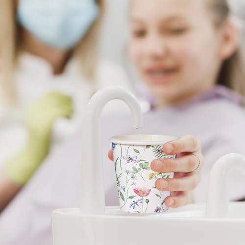 WRAPAHOLIC 3oz Wildflower Butterfly Bathroom Cups - Image 4