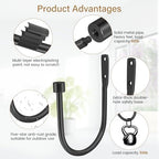 HIKMLK Minimalist Curtain Holdbacks 2pcs, 100% Cast Iron Solid Heavy Duty Metal - Image 3