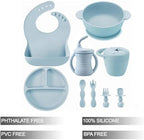 PandaEar Silicone Baby Feeding Set | 9PCS Baby Led Weaning Supplies Self - Image 2