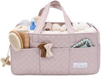 Lily Miles Baby Diaper Caddy Organizer, Quilted Nursery Storage Organizer by LilyMiles