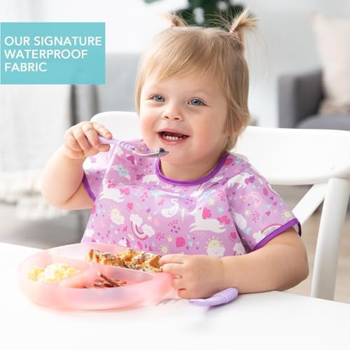 Bumkins Short Sleeve Bib for Girl or Boy, Toddler and Kids for 1-3 Years - Image 3
