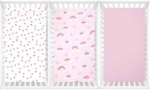 david's kids 3 Pack Fitted Crib Sheets, Ultra Soft Breathable Comfortable Baby - Image 7