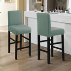 Fuloon Waterproof Barstool Covers Chair Slipcovers, Dark Green, 2 Pack - Image 2