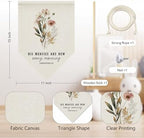 KYTWSFWS Christian Floral Wall Art Pennant Flag, His Mercies Are New Every - Image 6