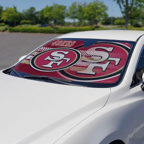 Fanmats NFL Windshield Sun Auto Shade, Sun Shield Sun Visor Accordion tri-fold - Image 2