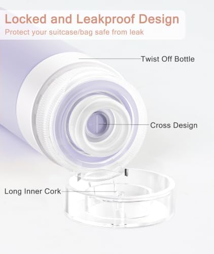 Quatish Travel Bottles for Toiletries 6 Pack, Original Patented Leakproof 3 oz - Image 2