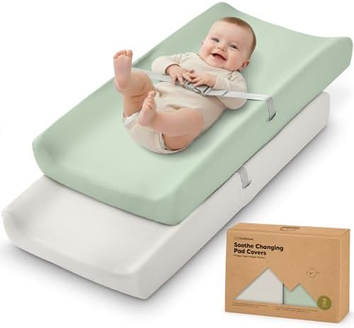 2-Pack Organic Changing Pad Covers by KeaBabies