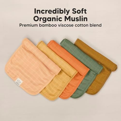 KeaBabies Cotton Muslin Burp Cloths Baby Boy - Image 4
