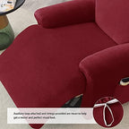 Stretch Recliner Covers, 4-Piece Ultra Soft Velvet Recliner Chair Slipcover - Image 5