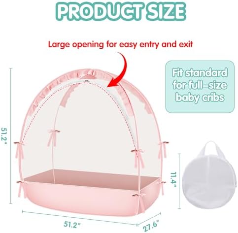 Crib Tent - Crib Net to Keep Baby in, Stop Baby from Climbing Out of Crib - Image 6