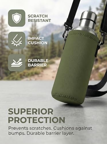 AUPET Water Bottle Bag Carrier, 24oz/32oz Insulated Neoprene bottle Sling - Image 4
