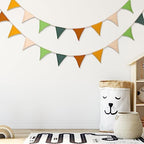 Oudain 2 Pcs Pennant Banner Flags Nursery Garland Triangle, Retro Forest - Image 6