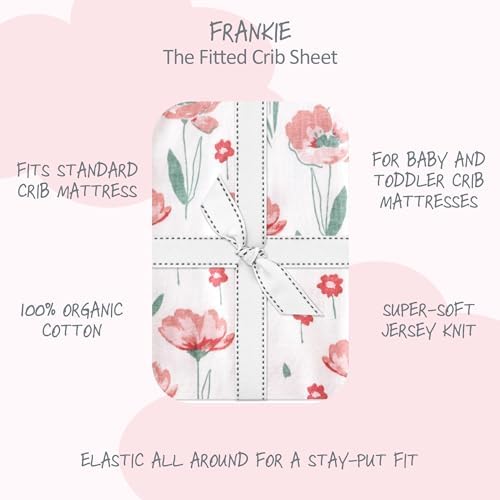 Butterblu Frankie Fitted Crib Sheet 100% Organic Cotton - Image 2