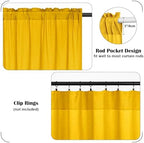 FRAMICS Farmhosue Kitchen Curtains 36 Inch Length, Rustic Cotton Linen Tier - Image 7
