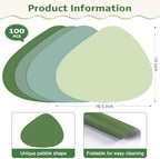 100 Pcs Disposable Paper Placemats Bulk 16.5"x13" Pebble Shape Place Mats - Image 2