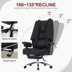EXCEBET Big and Tall Office Chair 400lbs Wide Seat, Leather High Back Executive - Image 3