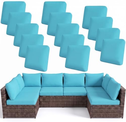 14Pcs Patio Cushion Covers Stretch Outdoor Furniture Protector Slipcovers by pickyNproud
