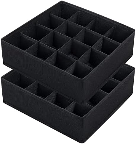 Joyoldelf Sock Drawer Organizer Divider, 16-cell Underwear Organizers and by APPRECIATELIFERELAXYOURSOUL
