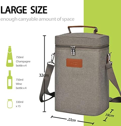 Tirrinia 4 Bottle Wine Tote Carrier - Image 4