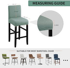 Fuloon Waterproof Barstool Covers Chair Slipcovers, Dark Green, 4 Pack - Image 4