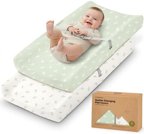 2-Pack Organic Changing Pad Covers by KeaBabies