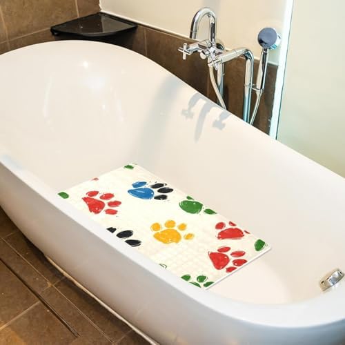 Shower Mat Non Slip, Dog Footprints Anti Slip Bath Mat - Image 5
