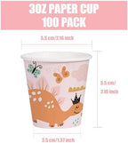 WRAPAHOLIC 3oz Pink Dinosaur Bathroom Cups - Image 2