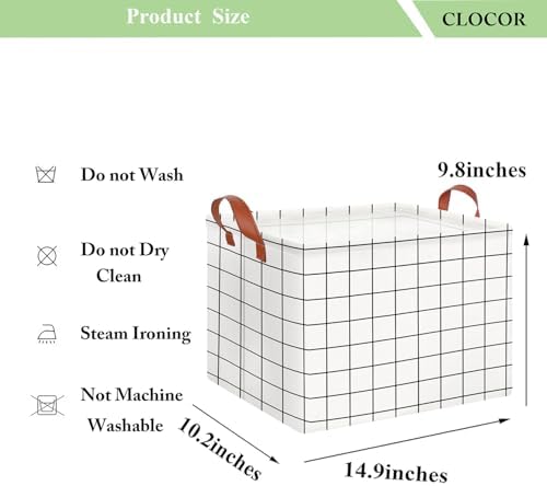 CLOCOR Rectangular Storage Bin, Waterproof Coating - Image 6