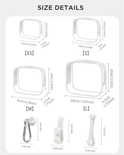 LETGO 4 PCS Clear Insert Bag for Bogg Bag, Beach Makeup Bag for Women - Image 2