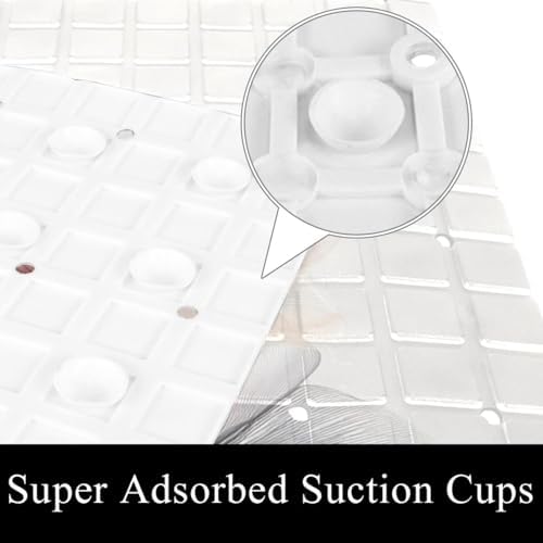 Bathtub Mat Non Slip 26.8x15.1 Inch, Machine Washable Shower Mats - Image 3