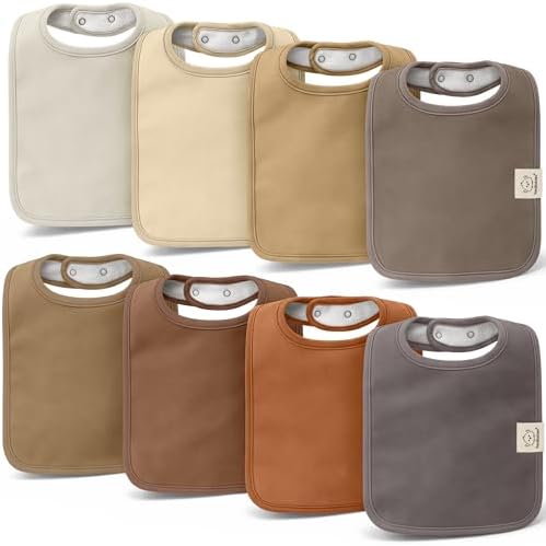 KeaBabies 8-Pack Organic Baby Bibs by KeaBabies